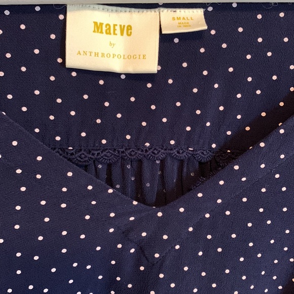 Maeve by Anthropologie polka dot blouse - Picture 2 of 4
